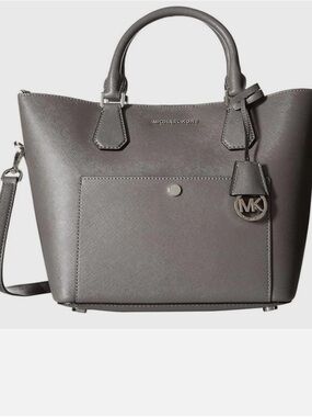 Michael Kors Greenich Saffiano Leather Tote with MK Charm